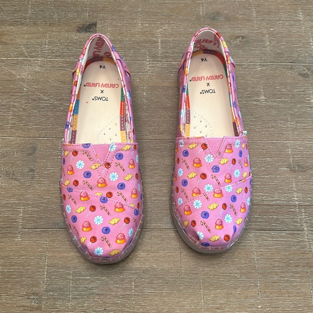 Tom’s Candyland shoes. Size Y4.